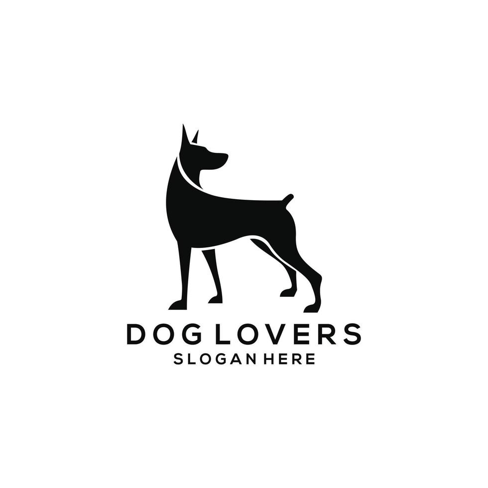 dog logo design vector format