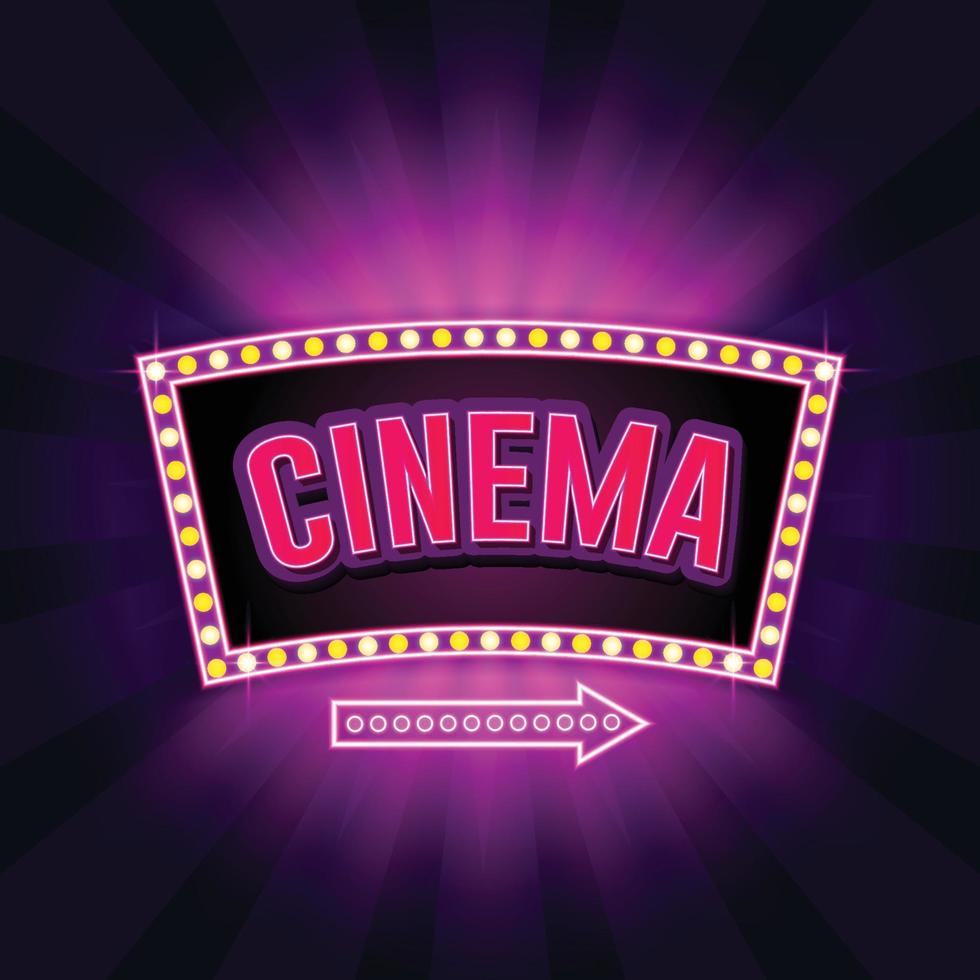 Cinema Retro with Sparking Color vector