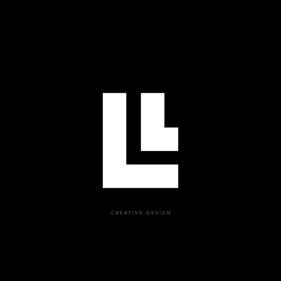 LL letter creative branding logo concept vector