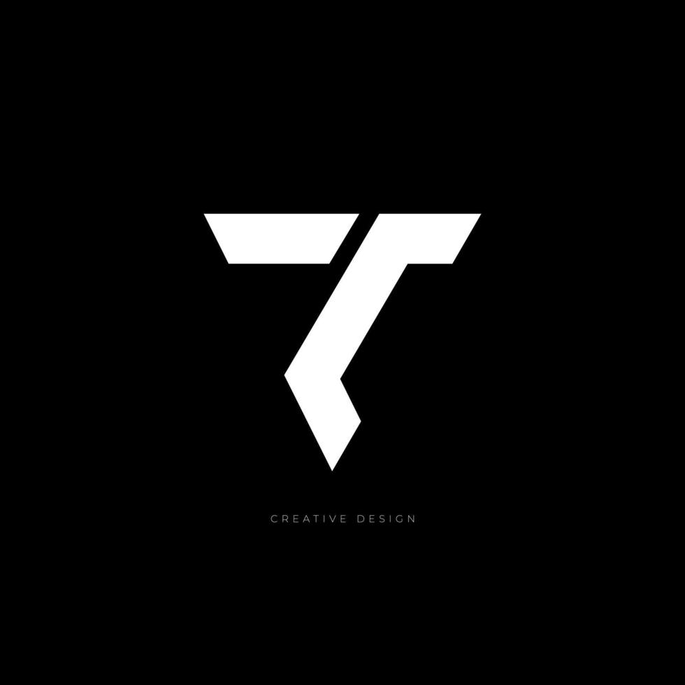 TC letter branding triangle logo vector