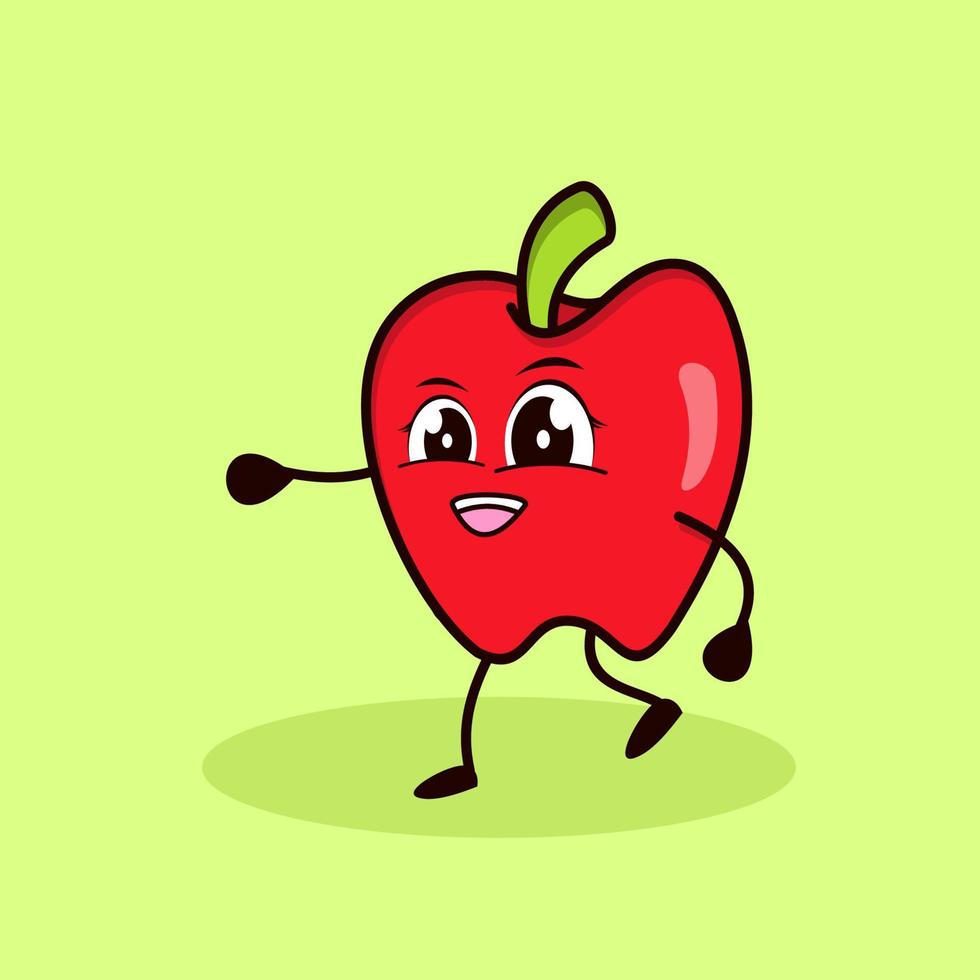 ilustración de fruta de manzana. vector de dibujos animados fresco