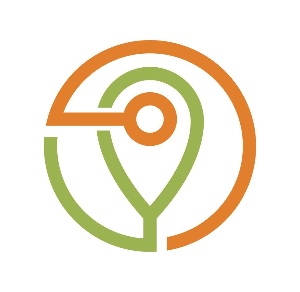 Map location logo design illustration vector
