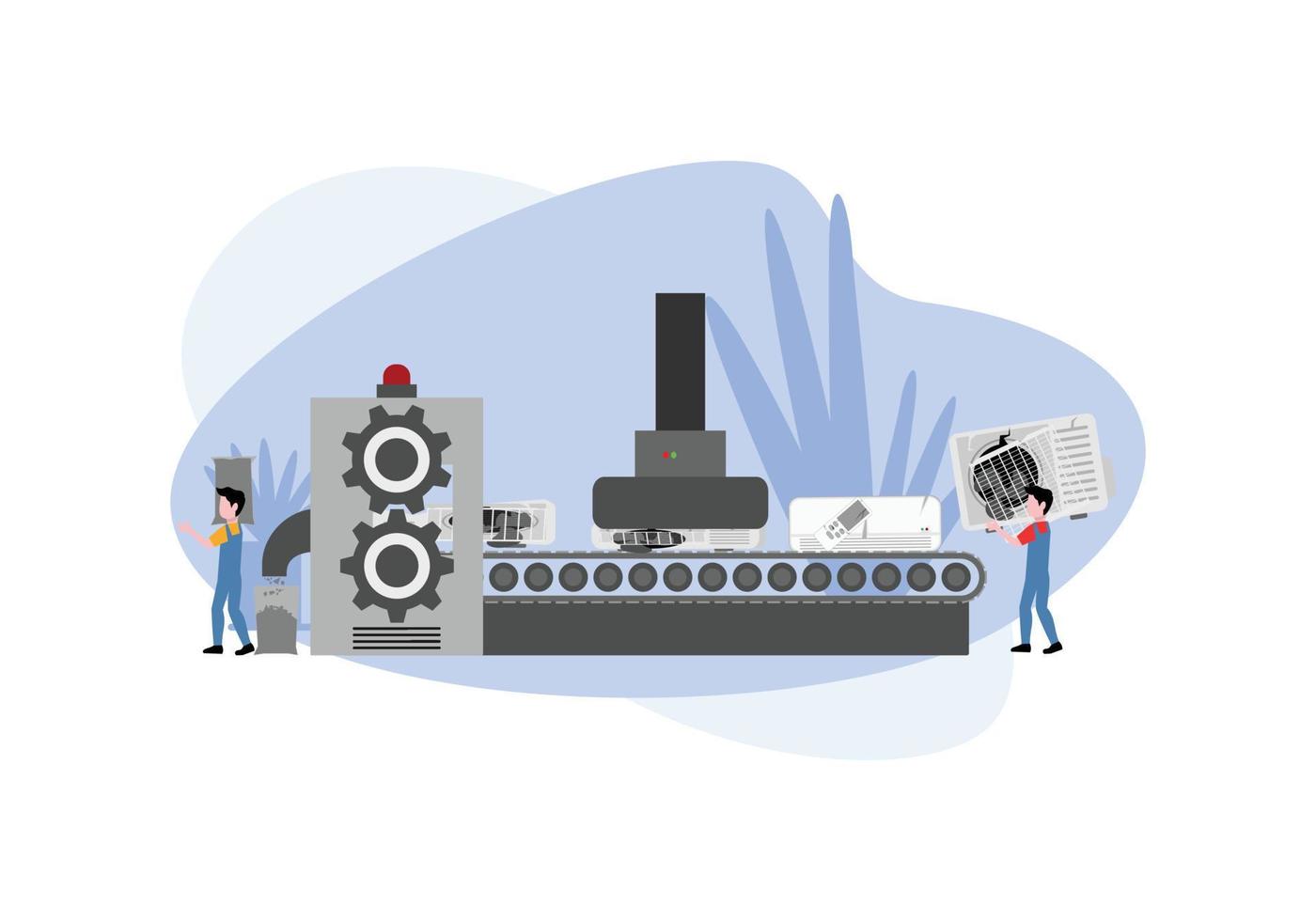 HVAC character design illustration vector