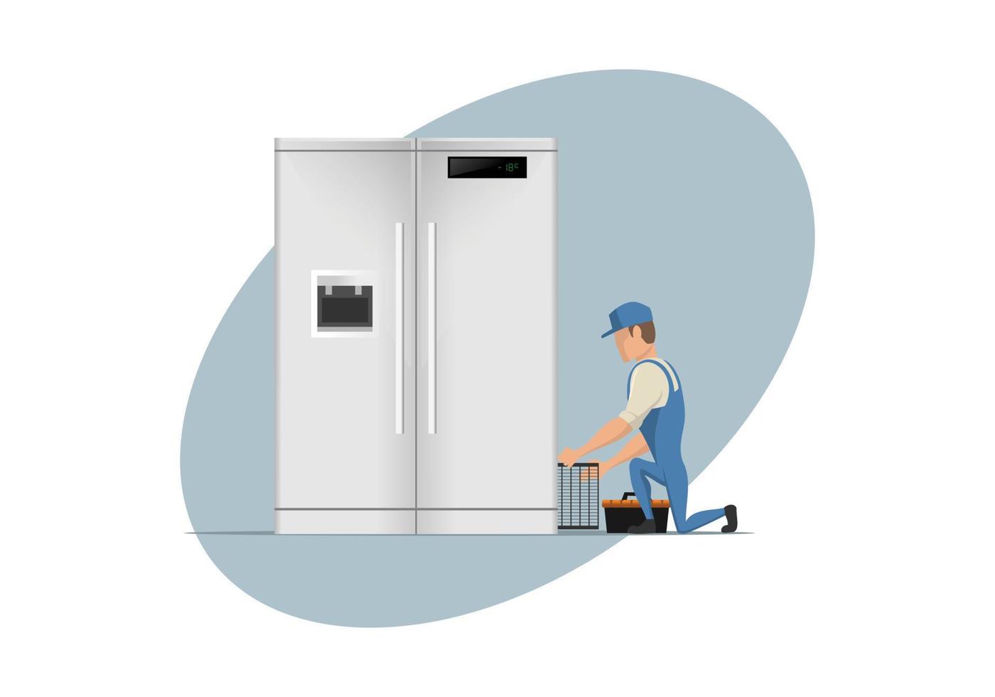 HVAC service character design illustration vector