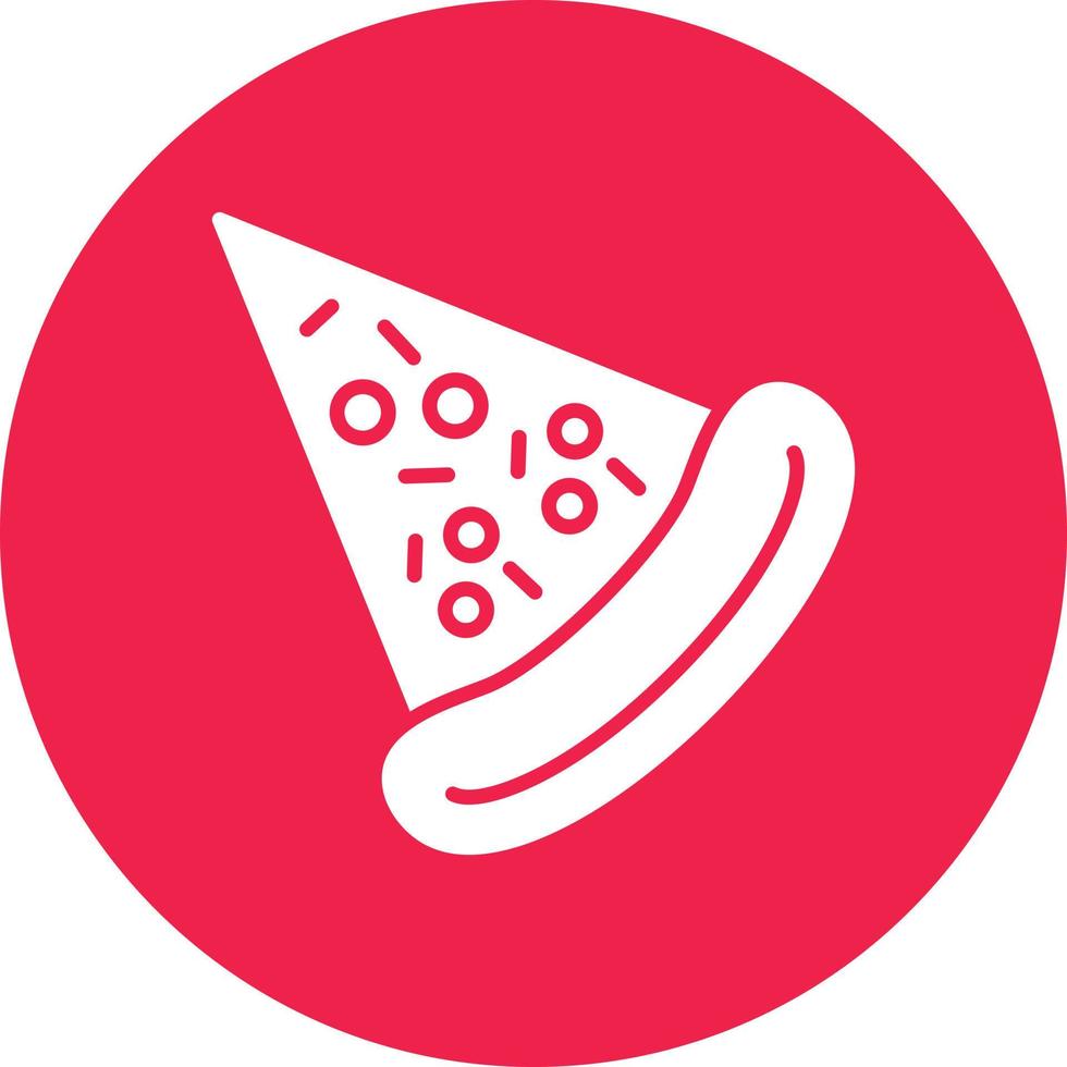 Pizza Glyph Circle Multicolor vector