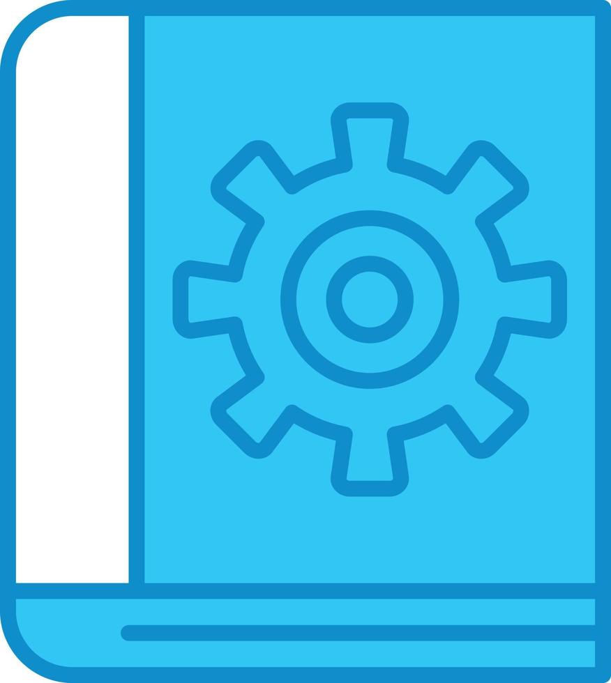Book Line Filled Blue vector