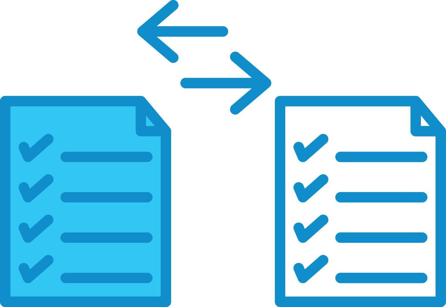 File Transfer Line Filled Blue vector