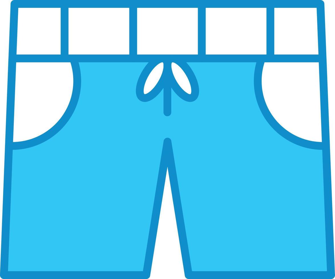Shorts Line Filled Blue vector