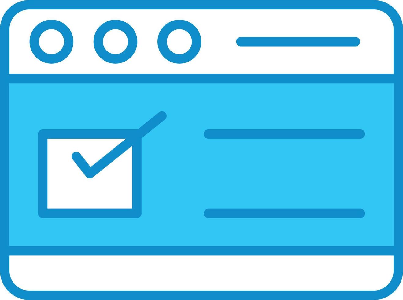 Browser Line Filled Blue vector