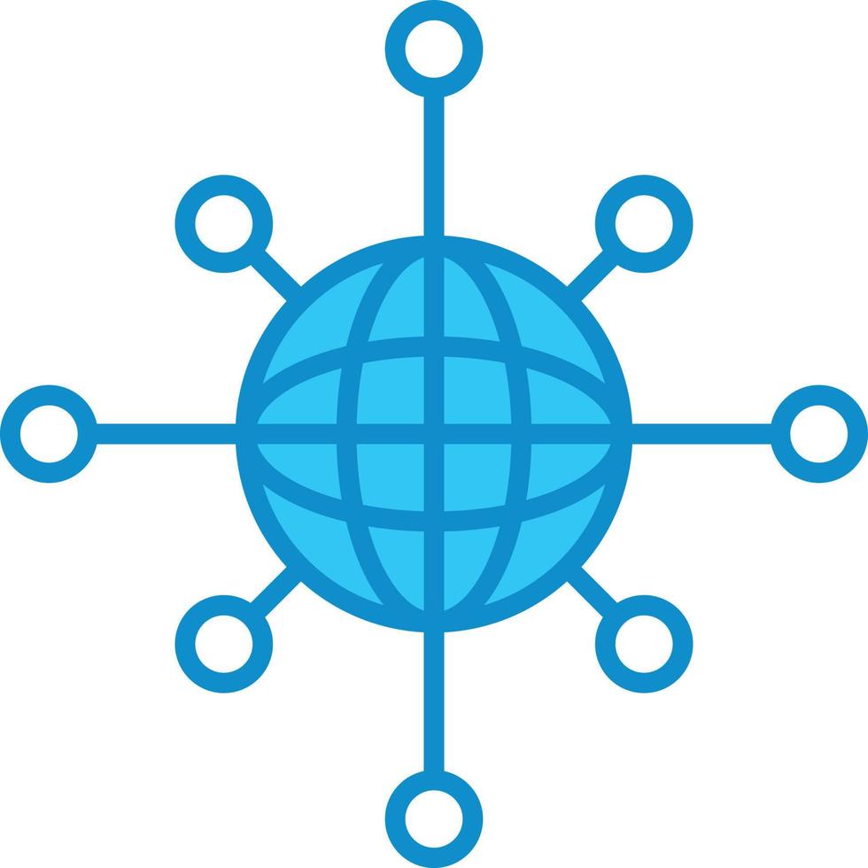 Connectivity Line Filled Blue vector