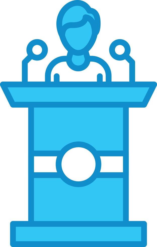 Conference Line Filled Blue vector