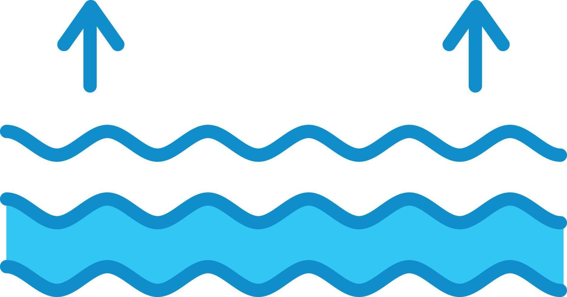 High Tide Line Filled Blue vector