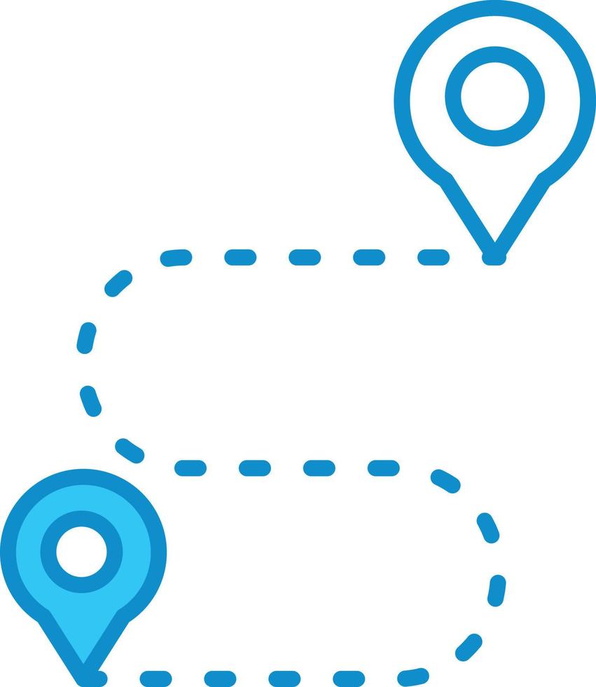 Itinerary Line Filled Blue vector
