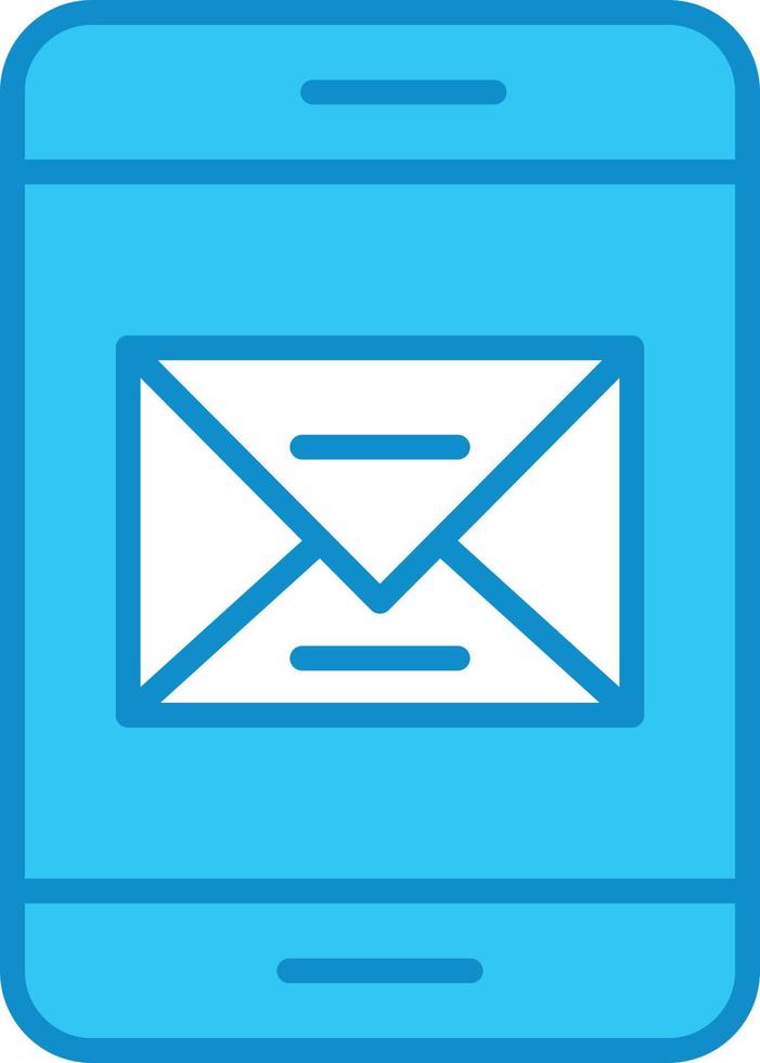Message Line Filled Blue vector