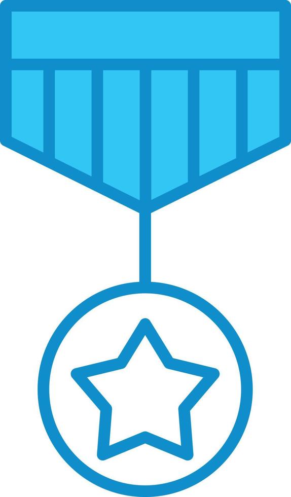 Medal Line Filled Blue vector