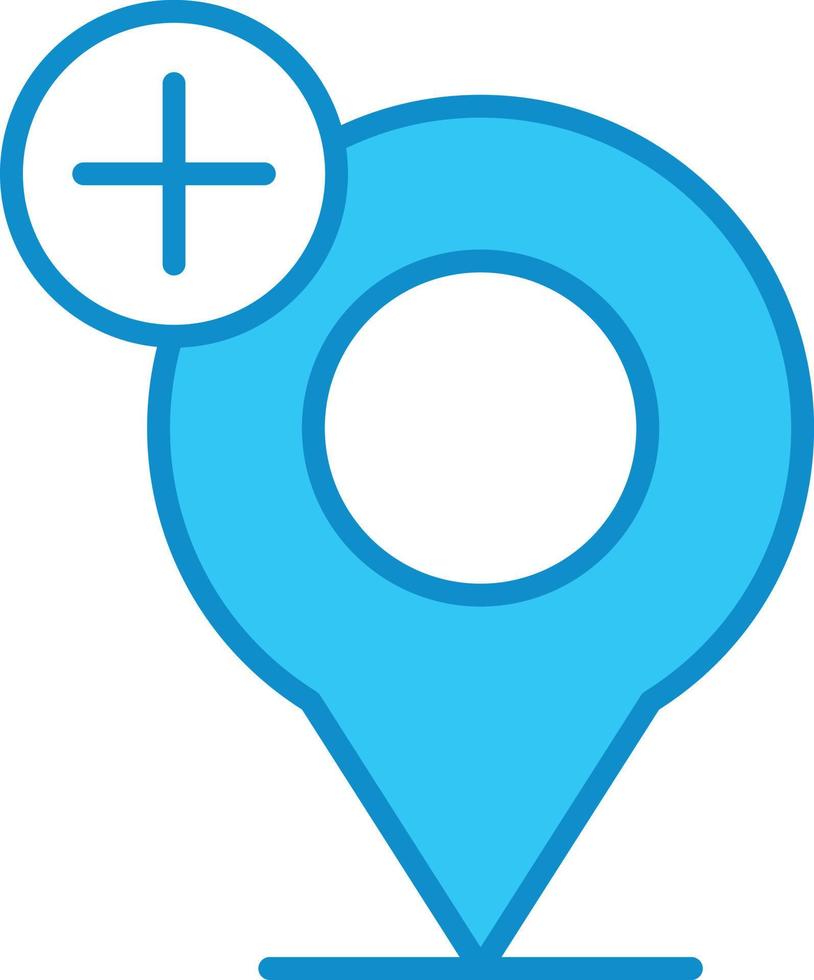 Add Point Line Filled Blue vector