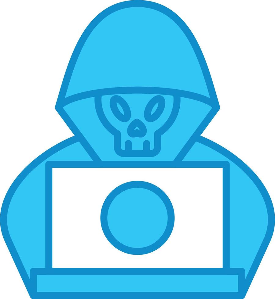 Hacker Line Filled Blue vector