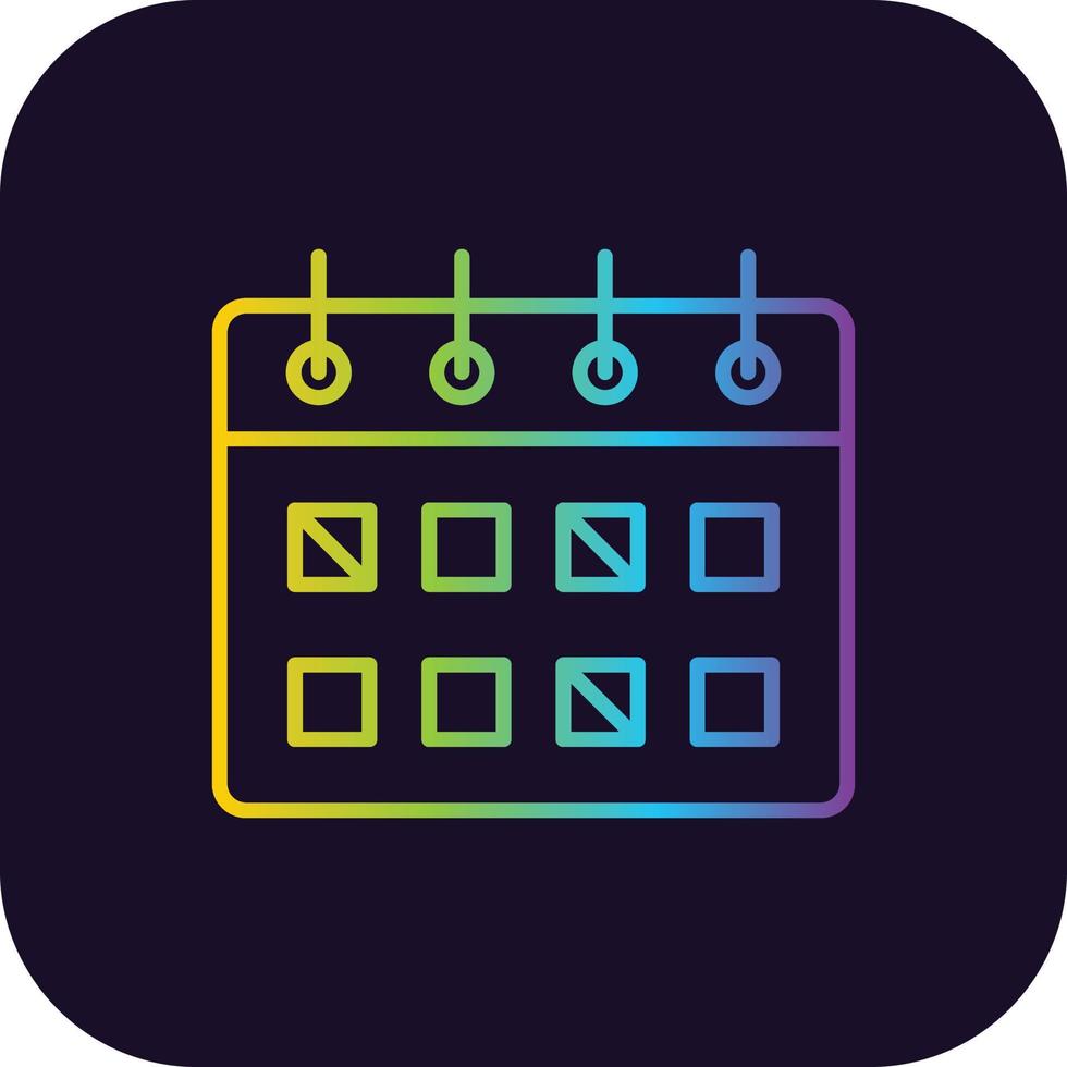 Schedule Filled Retro vector