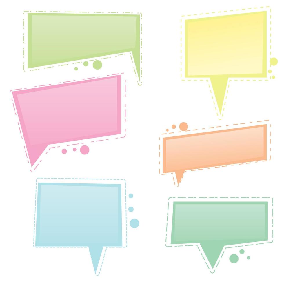 Speech bubble vector set