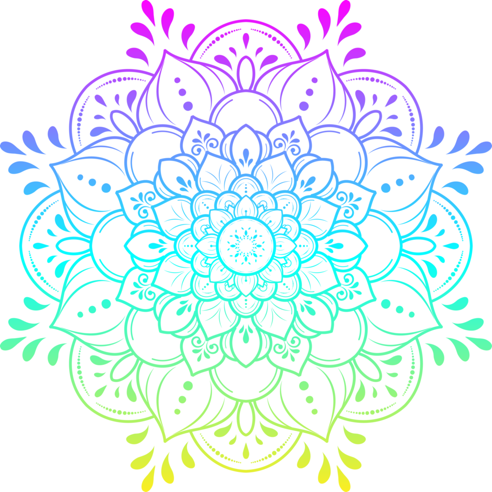 mandala para diseño dibujado a mano png