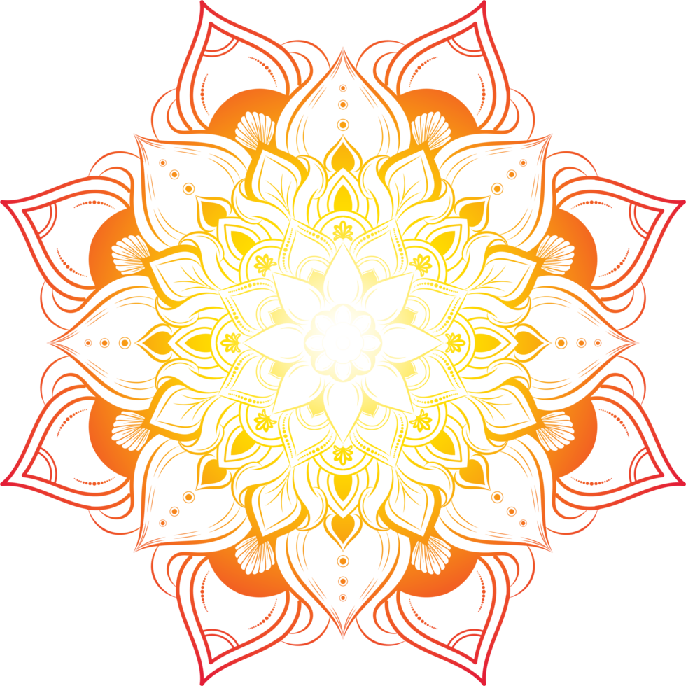 mandala para diseño dibujado a mano png