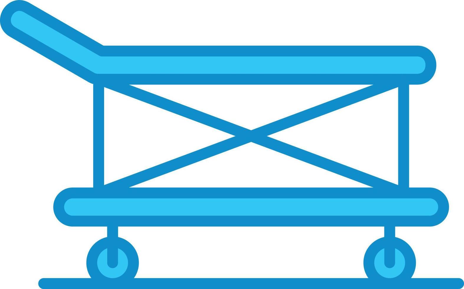 Stretcher Line Filled Blue vector