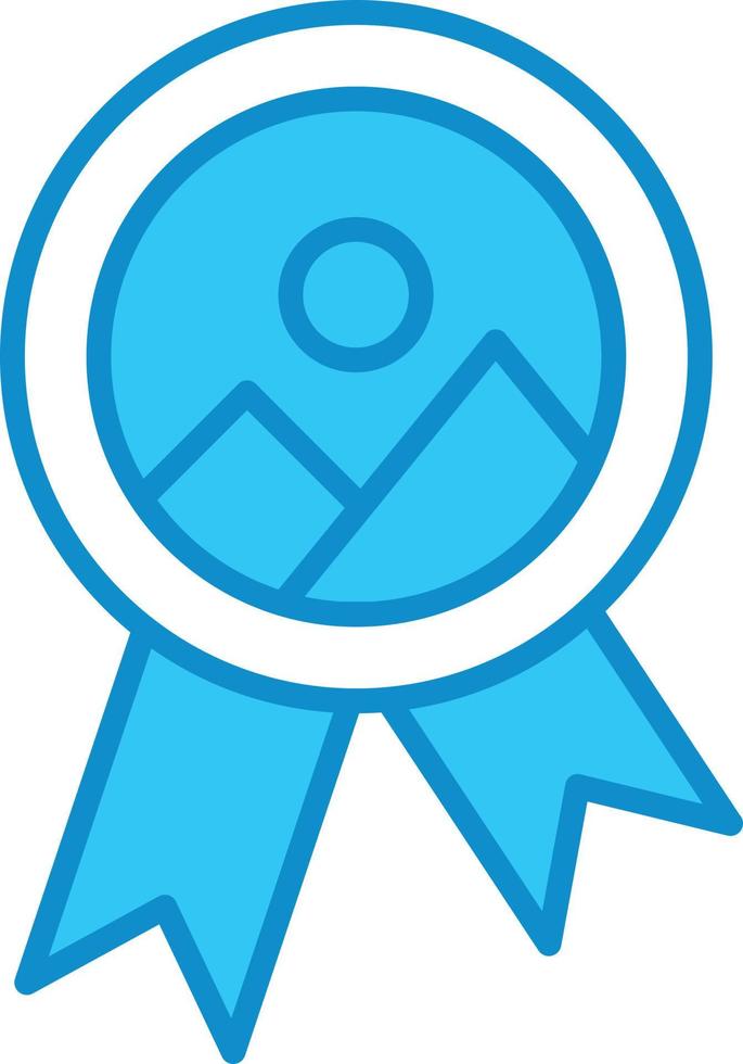 Badge Line Filled Blue vector