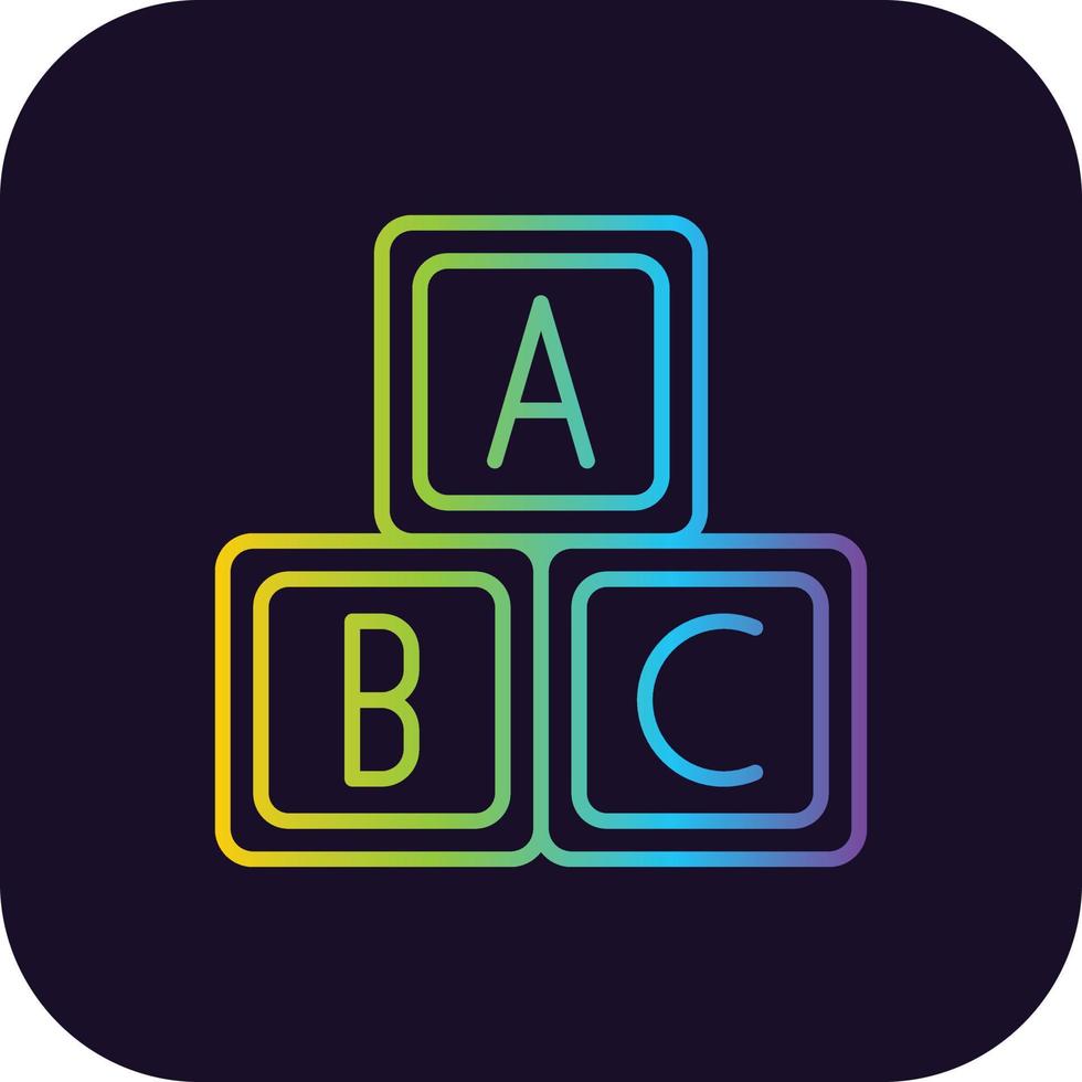 Abc Gradient Icon vector