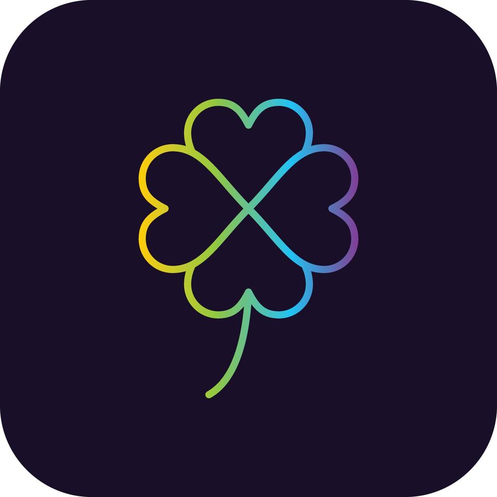 Clover Gradient Icon vector