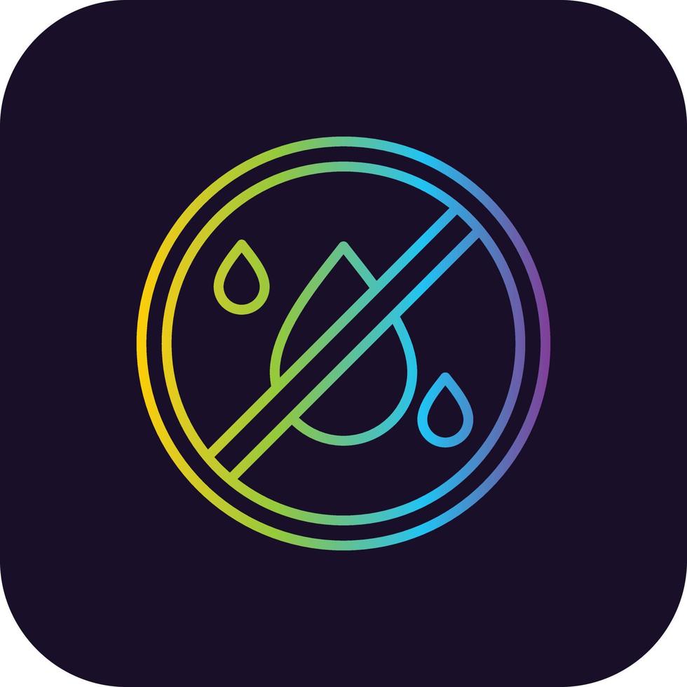 No Liquids Gradient Icon vector