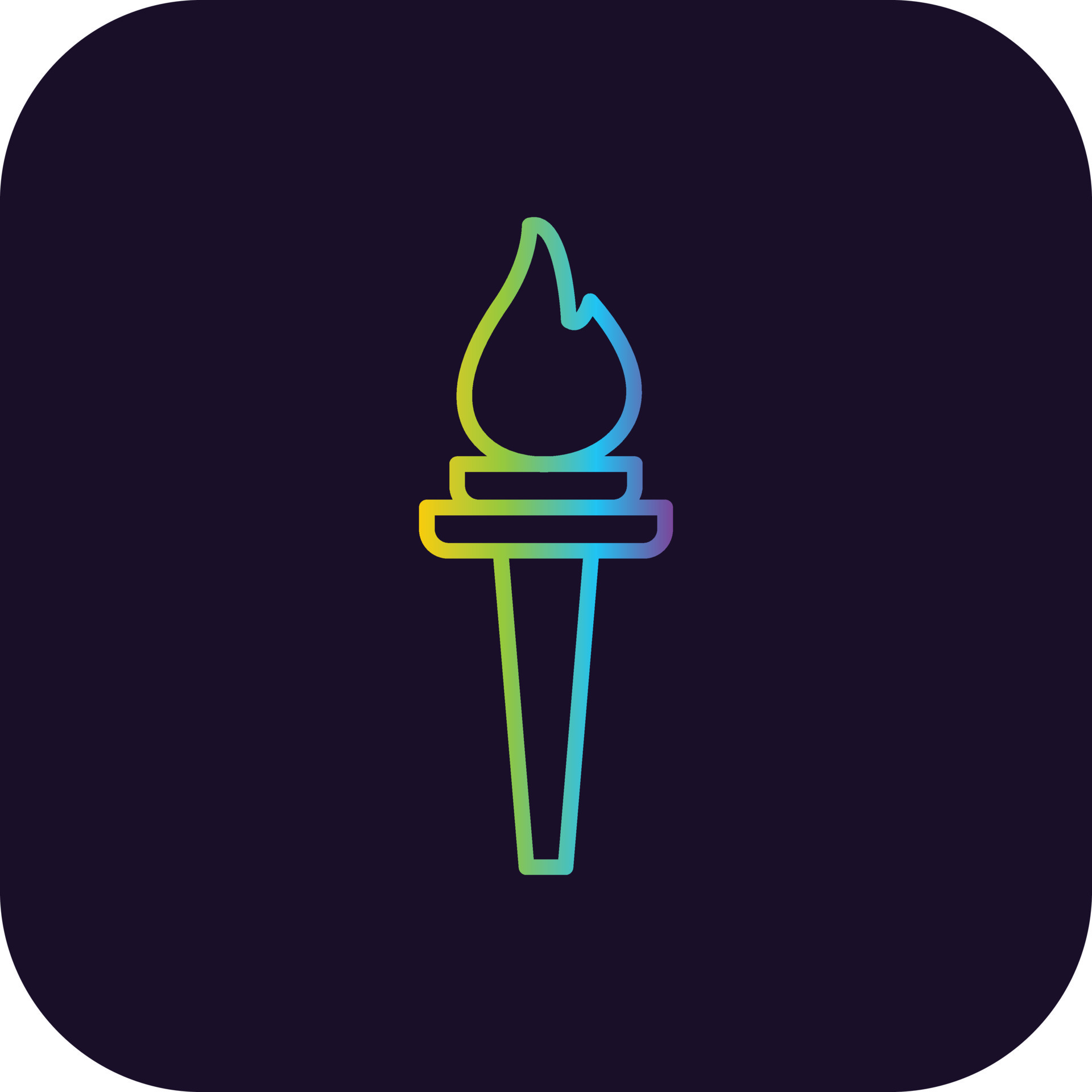 Torch Gradient Icon 9874845 Vector Art at Vecteezy