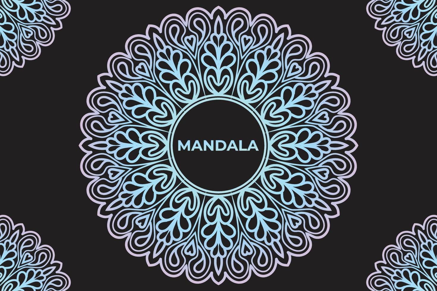 diseño de mandala de marco. diseño de fondo de patrón de mandala. vector