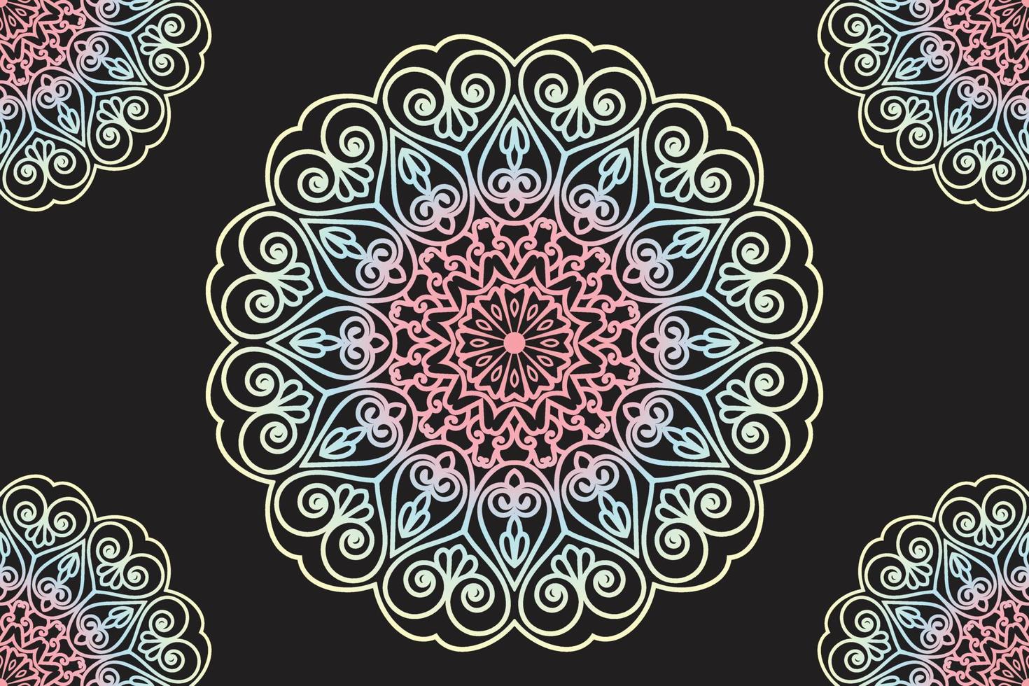 Mandala lace pattern design. Lace ornament design. Mandala background vector design.