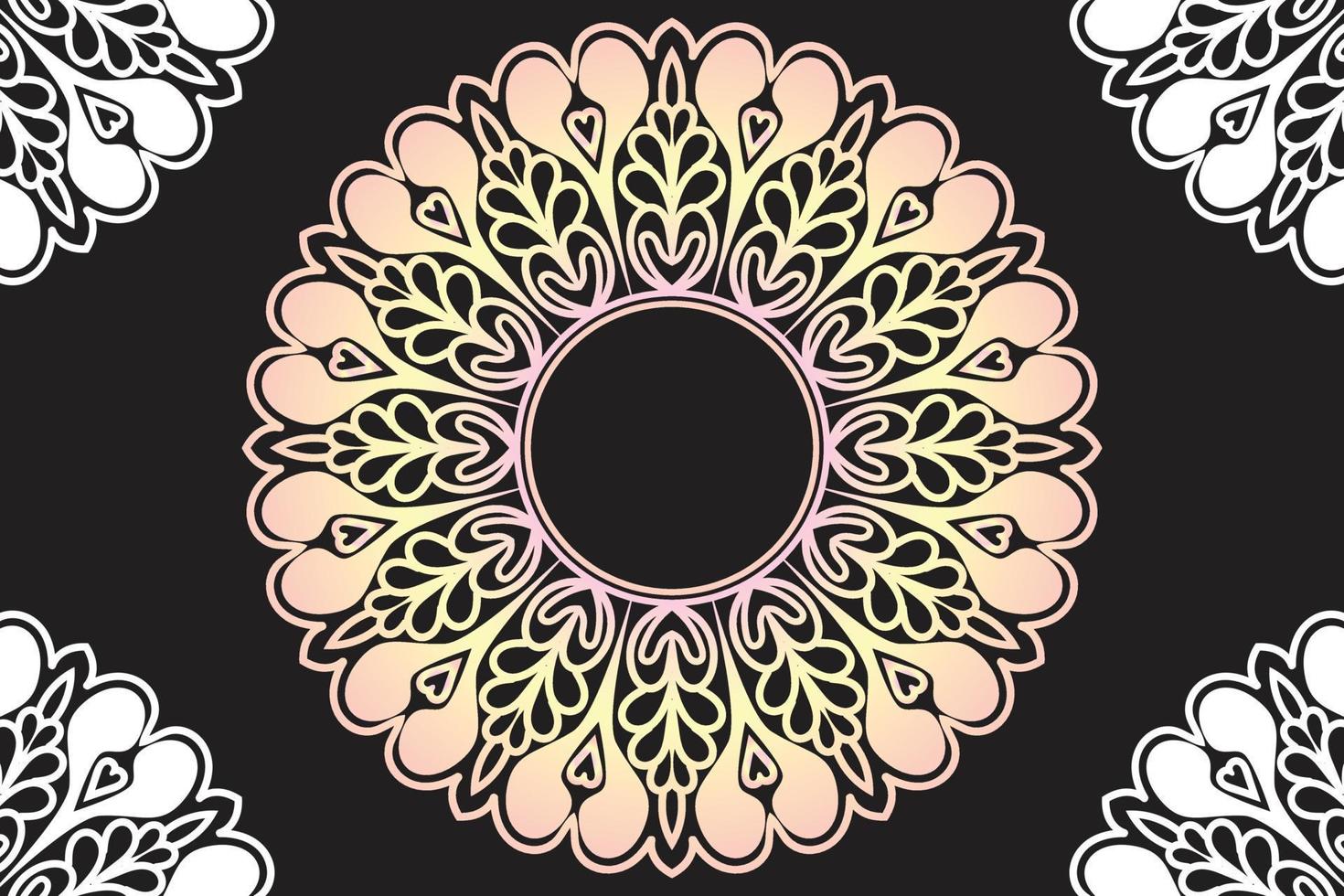 Frame mandala design. Mandala pattern background design. vector