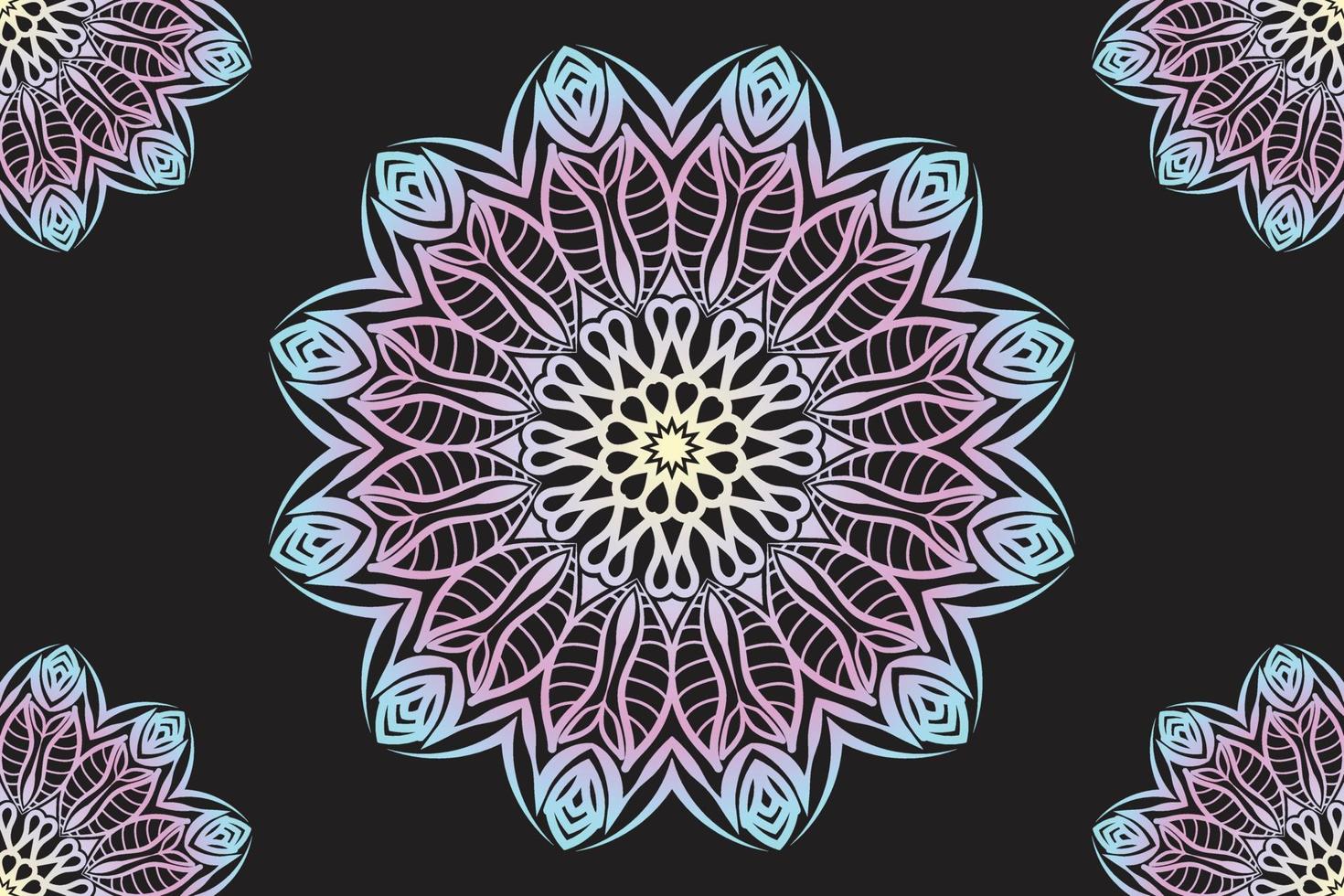 diseño de patrón de encaje de mandala. diseño de adorno de encaje. diseño vectorial de fondo de mandala. vector