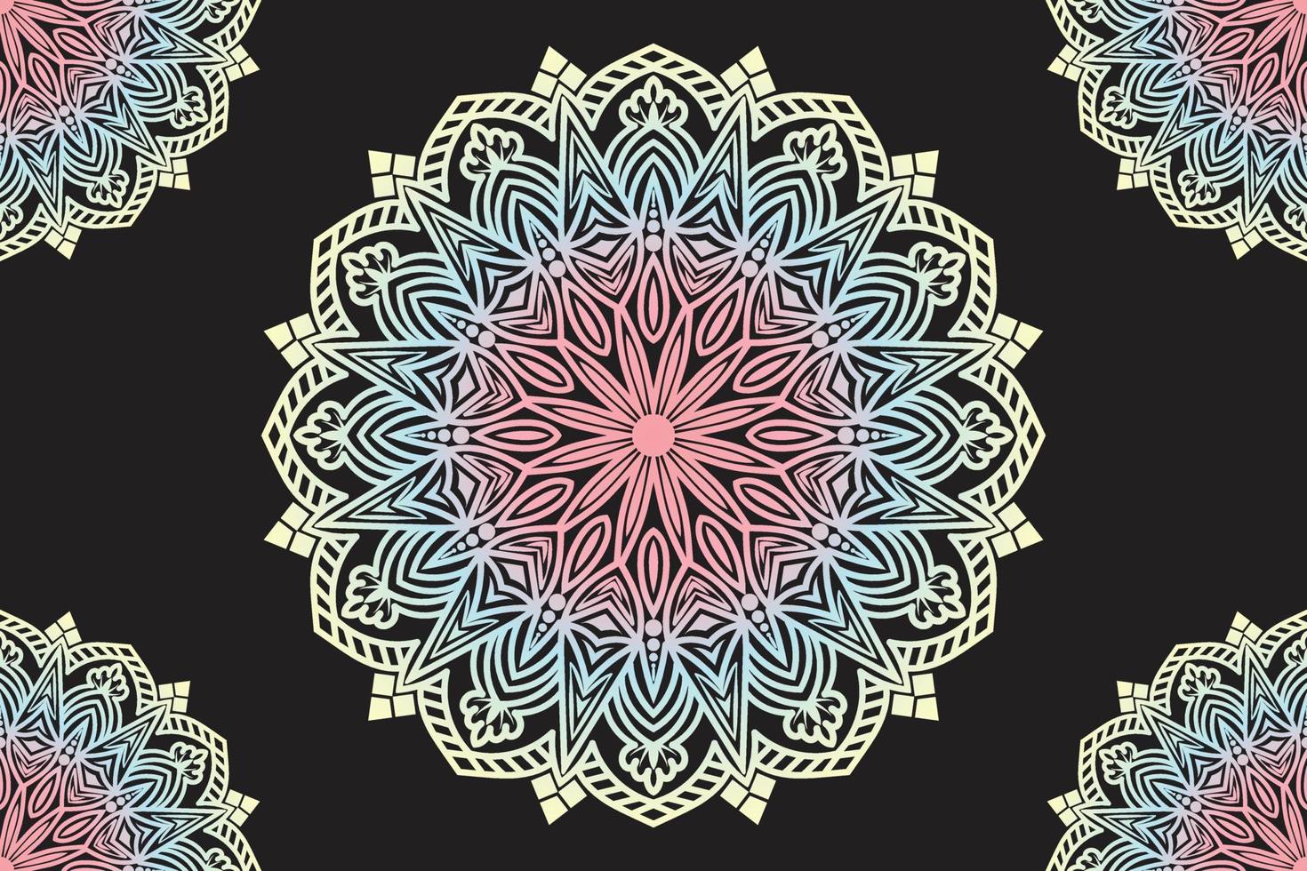 diseño de patrón de encaje. diseño de fondo de mandala. vector