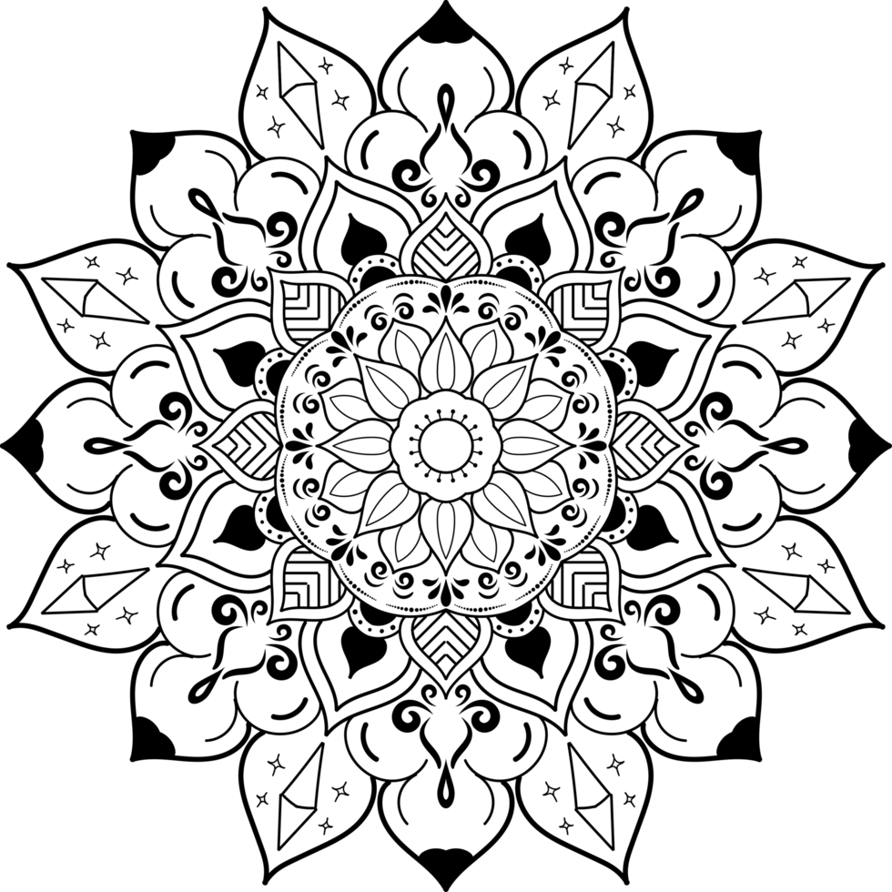 mandala para design desenhado à mão png