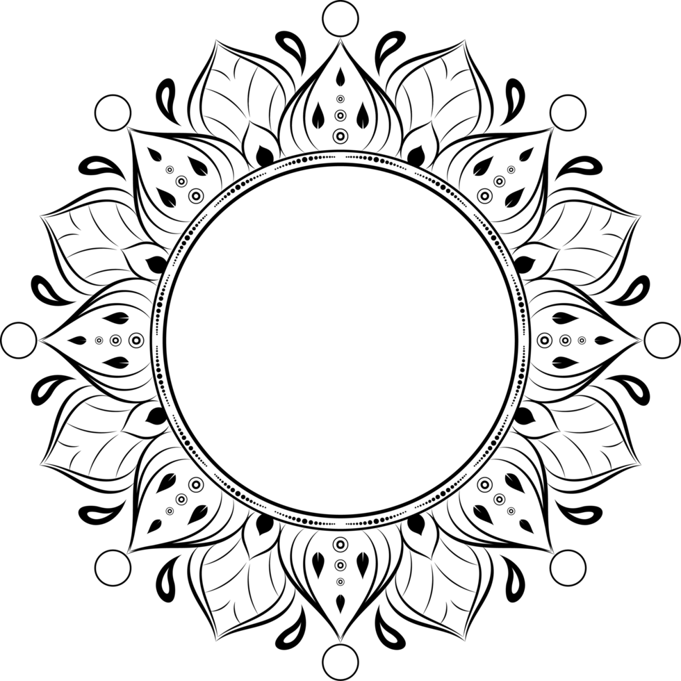 mandala for design hand drawn png