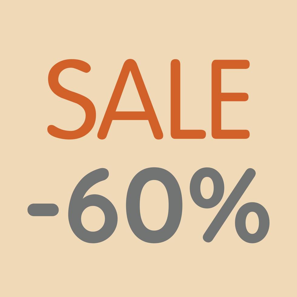 60 off Flash Sale Shopping Poster vector