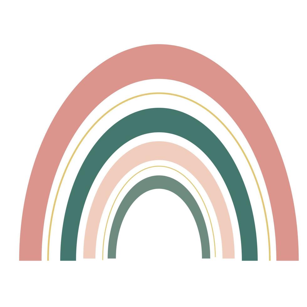 establece el estilo retro del arco iris. símbolo de arco iris simple vector