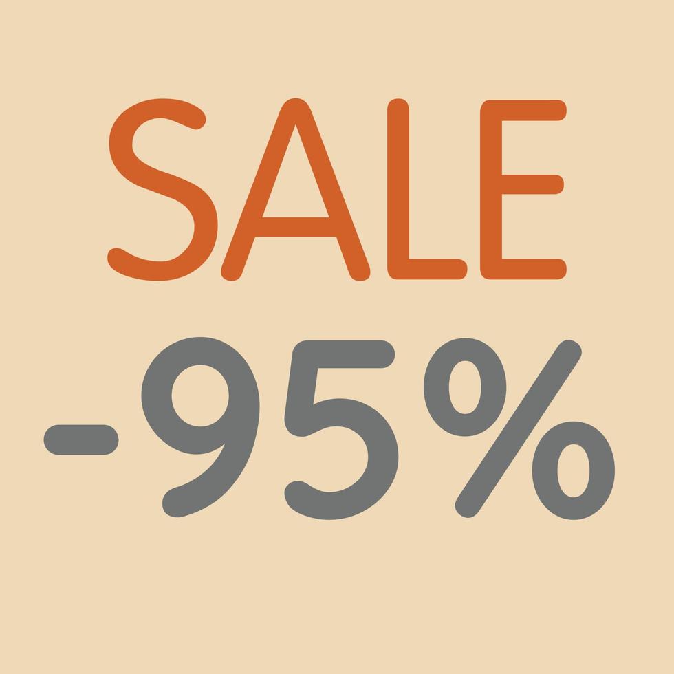 95 off Flash Sale Shopping Poster vector