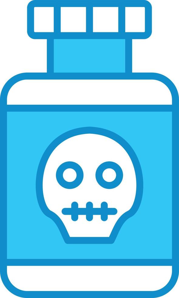 Poisonous Field Line Filled Blue vector