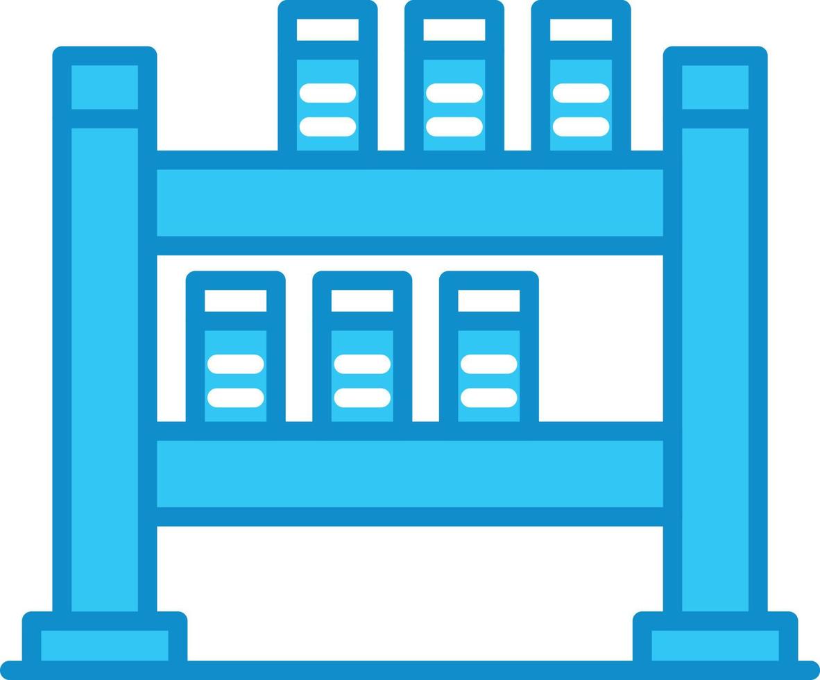 Shelving Line Filled Blue vector
