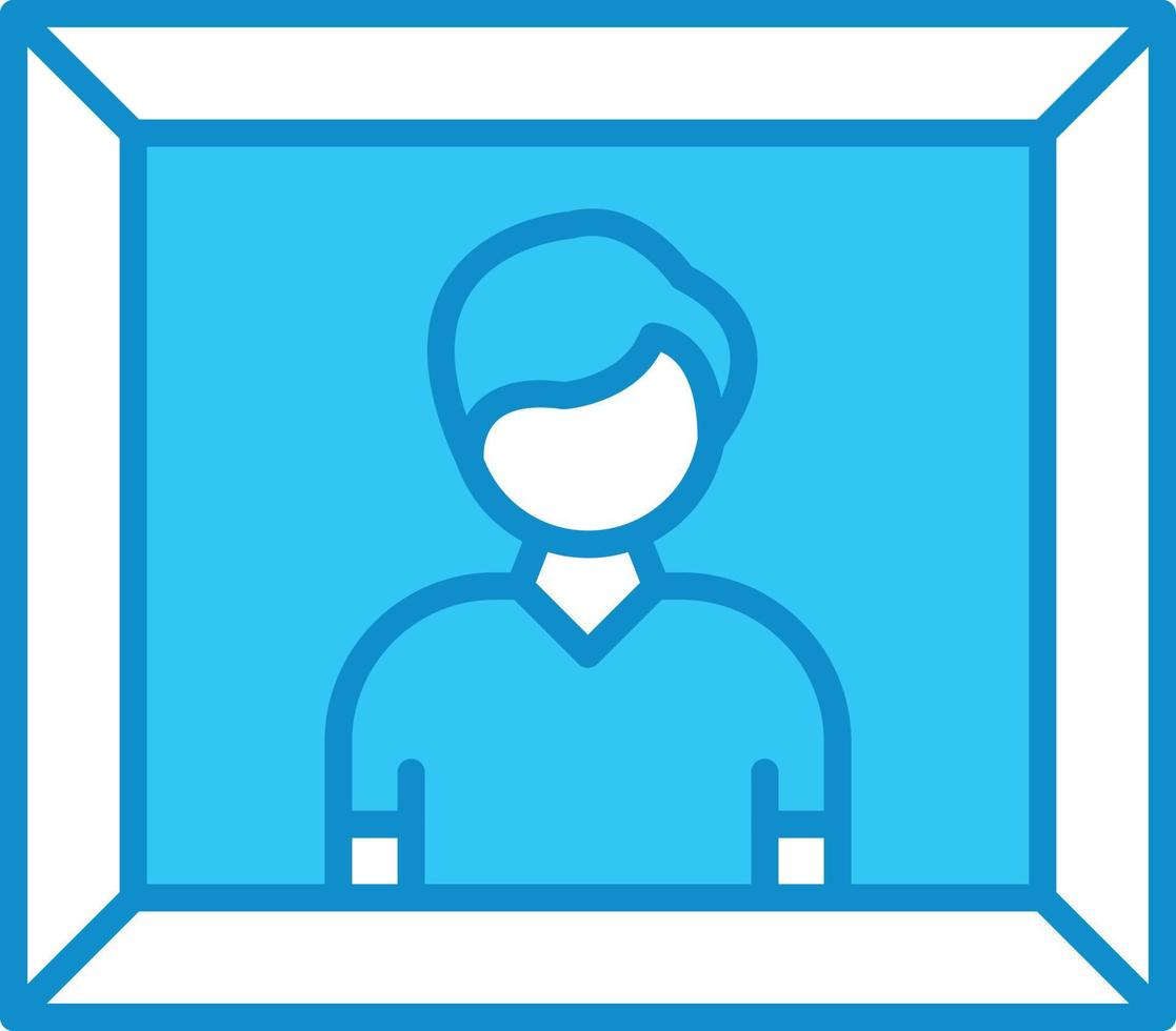 Picture Line Filled Blue vector