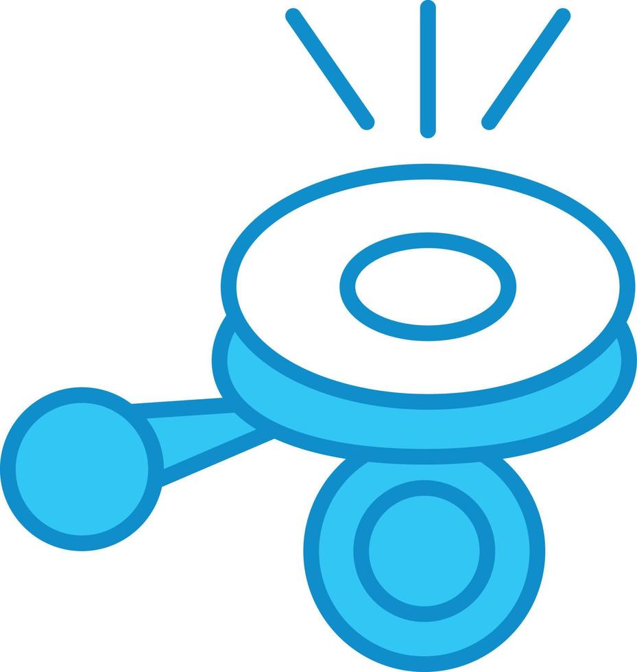 Cycle Bell Line Filled Blue vector