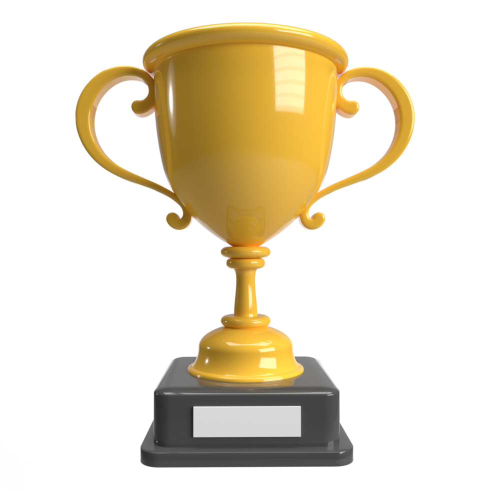 3D-gouden trofee voor award png
