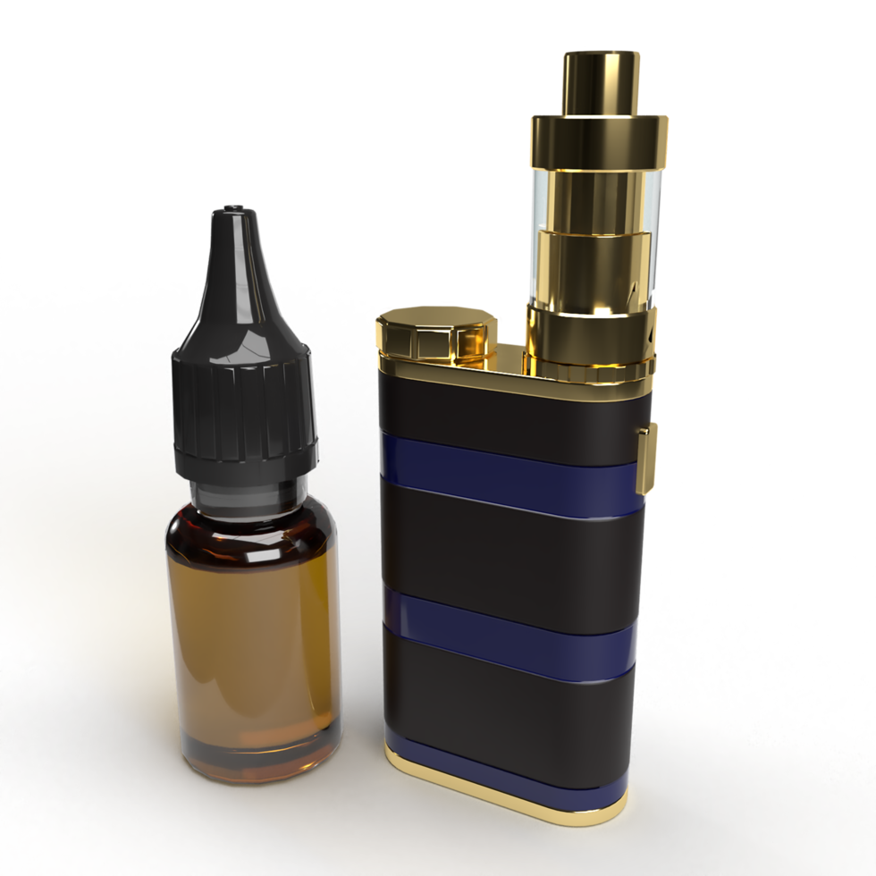 3d vape gestreift mit flüssigkeitsflasche png