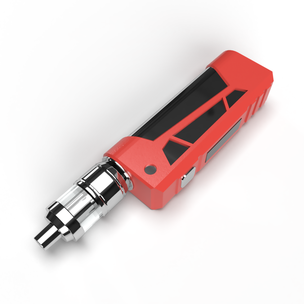 3d vape red looks lying PNG