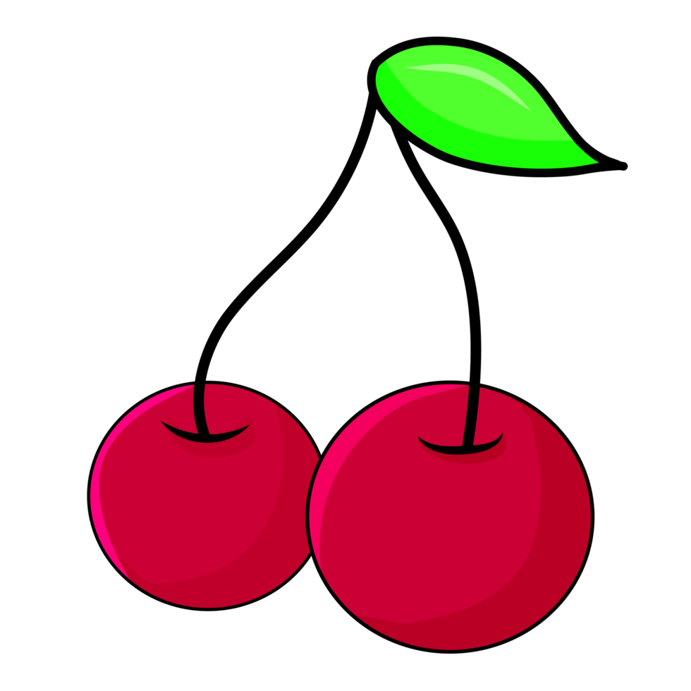 kersen fruit illustratie png