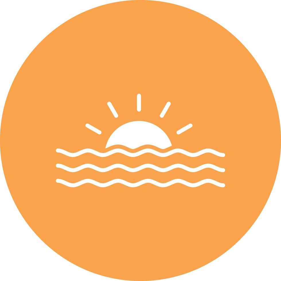Sunset Glyph Circle Multicolor vector